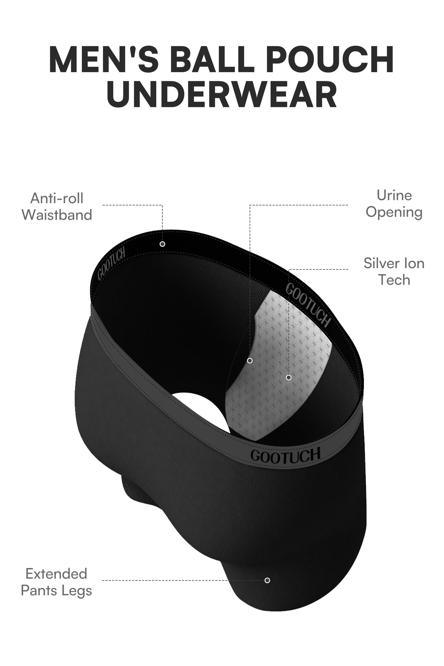Men's Silver-Ion Tech Underwear Seamless Foot Mouth